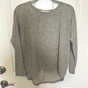 Loft Grey Heathered Sweater- Small Petite
